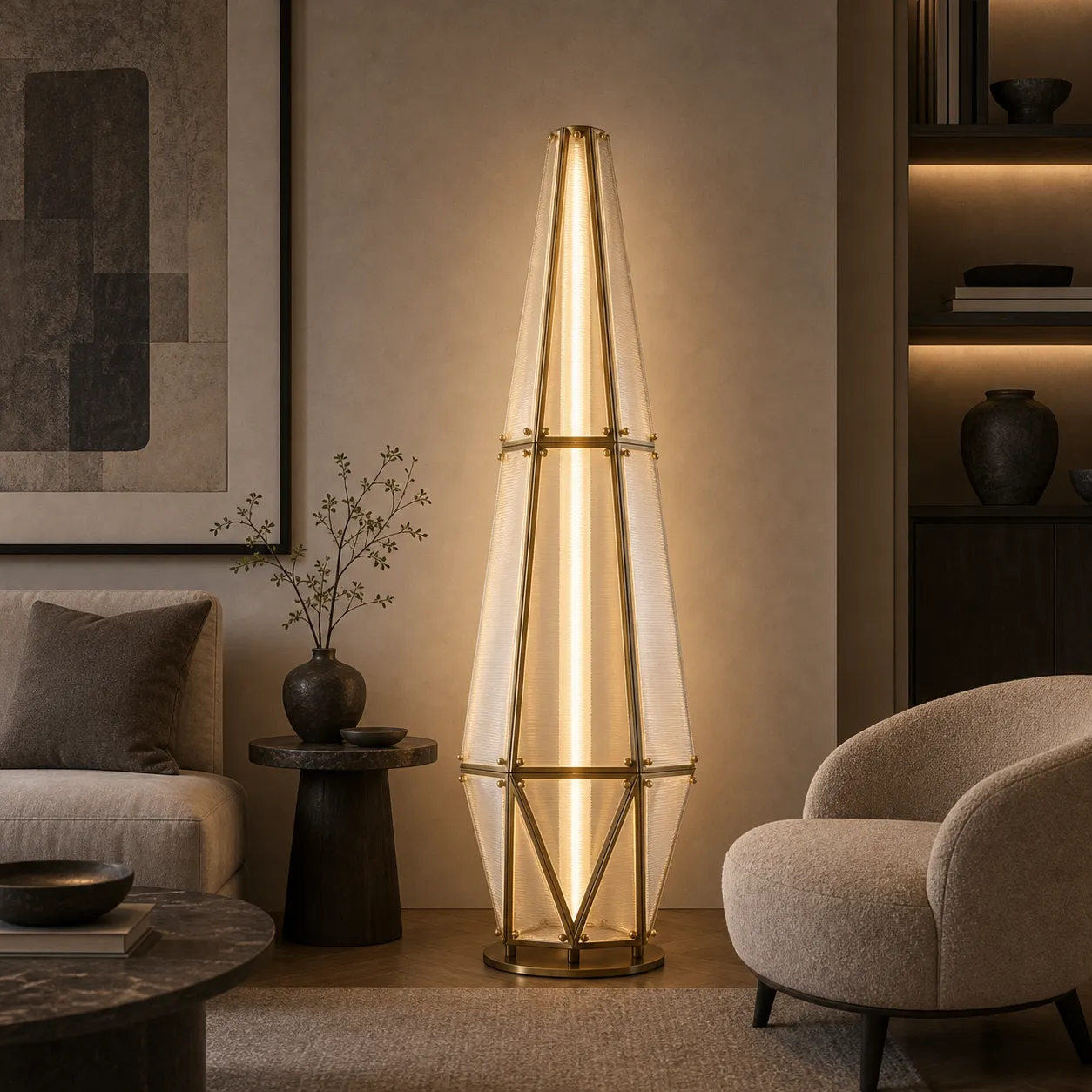 MD32005 Glass Floor Lamp 3