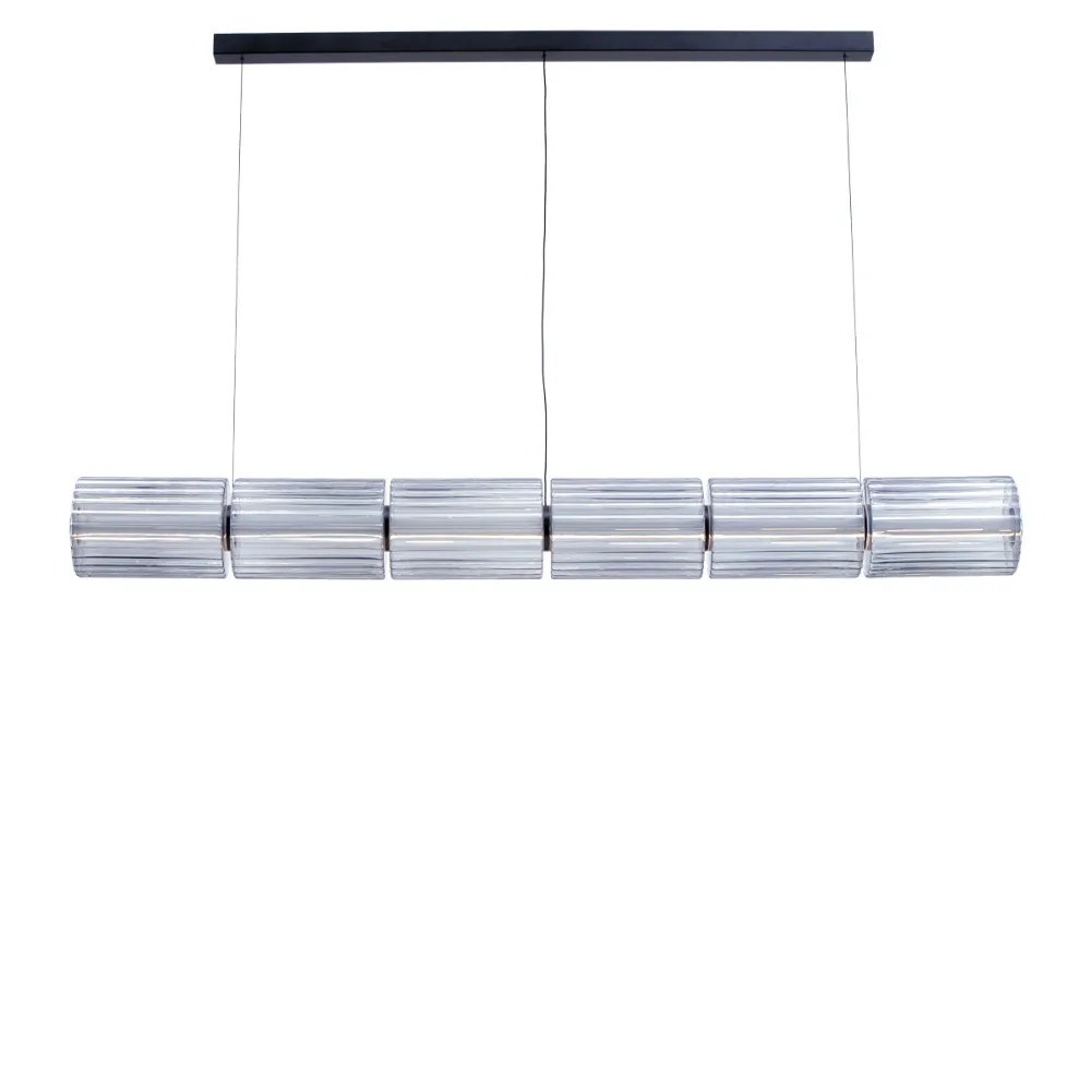 Smoke Blue Glass Pendant Light 1